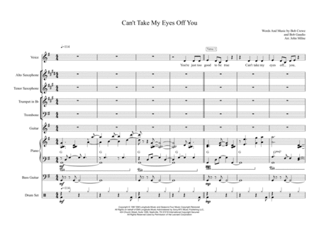 Cant Take My Eyes Off Of You For Soul Band Jazz Combo Page 2