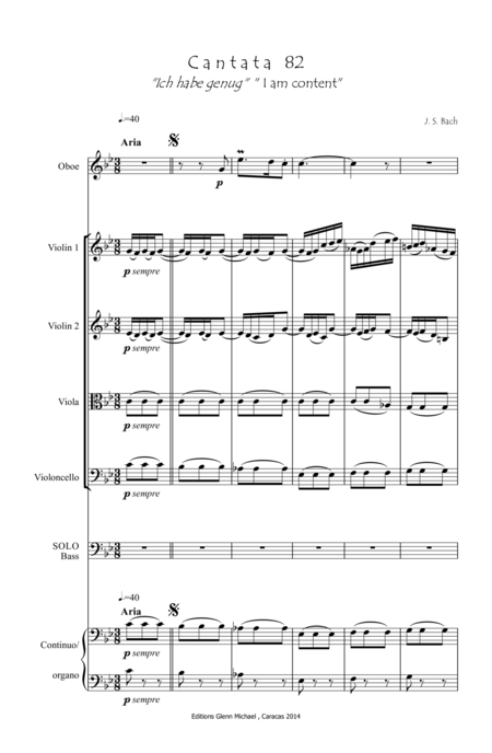 Cantata 82 For Bass Voice Chamber Orchestra Page 2