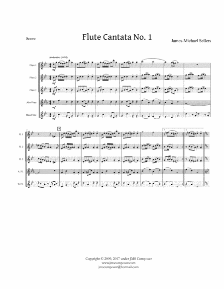 Cantata No 1 For Flute Quartet Or Ensemble Page 2