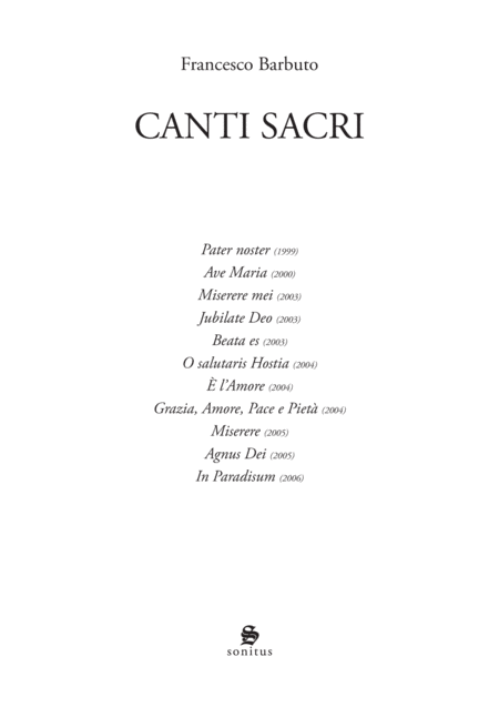 Canti Sacri By Francesco Barbuto Page 2