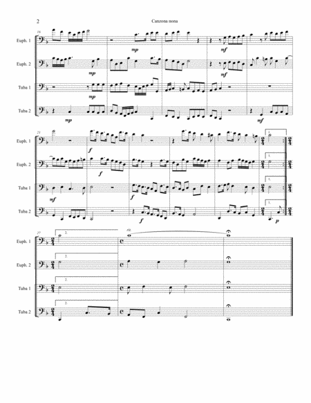 Canzona Nona For Tuba Quartet Page 2