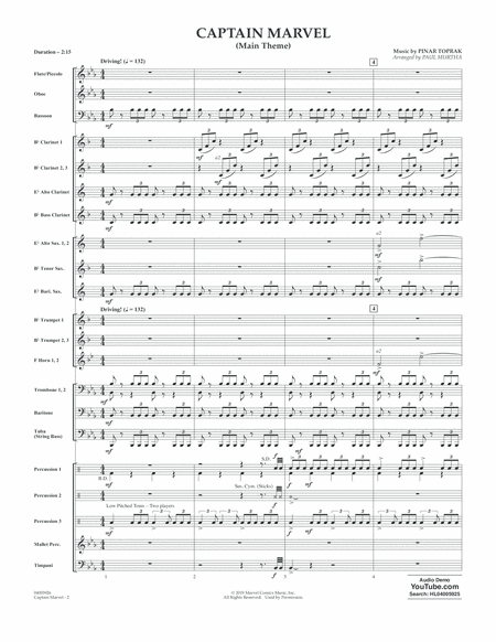 Captain Marvel Main Theme Arr Paul Murtha Conductor Score Full Score Page 2