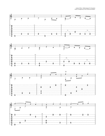 Captain O Kain For Fingerstyle Guitar Tuned Cgdgad Page 2
