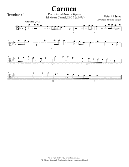 Carmen For Trombone Or Low Brass Quartet Page 2