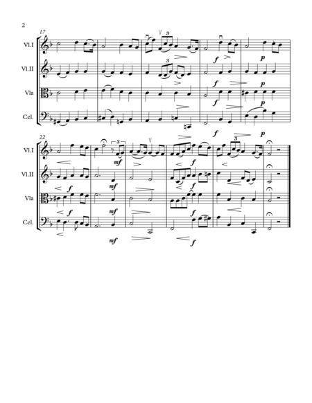 Caro Mio Ben For String Quartet Page 2