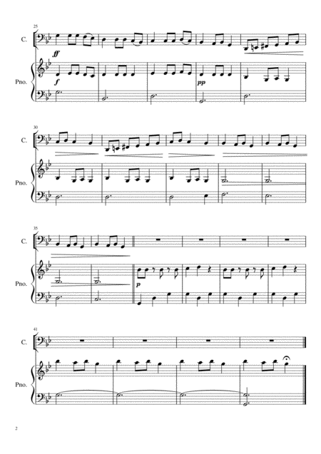 Carol Of The Bells Cello Solo Page 2