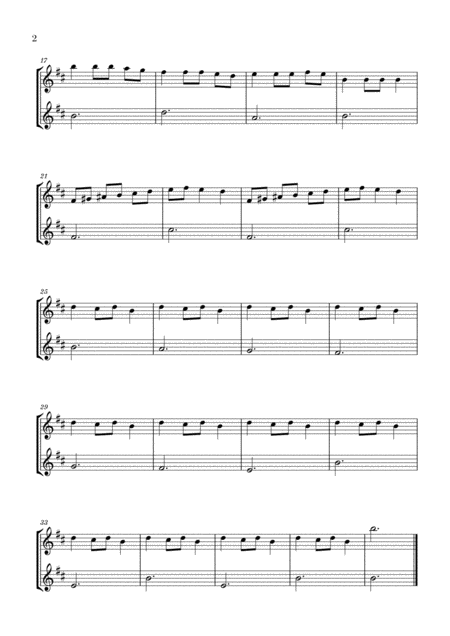 Carol Of The Bells For 2 Clarinets Page 2