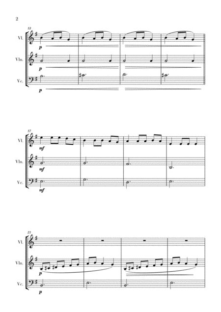 Carol Of The Bells For 2 Violins And Cello String Trio Page 2