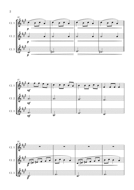 Carol Of The Bells For 3 Clarinets Clarinet Trio Page 2