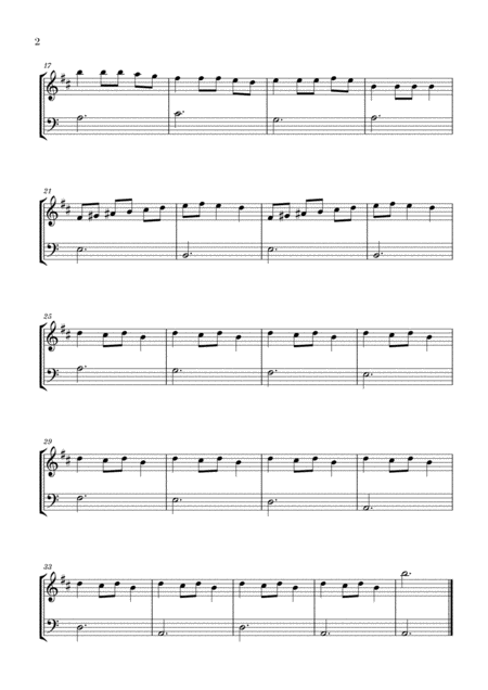 Carol Of The Bells For Clarinet And Bassoon Page 2