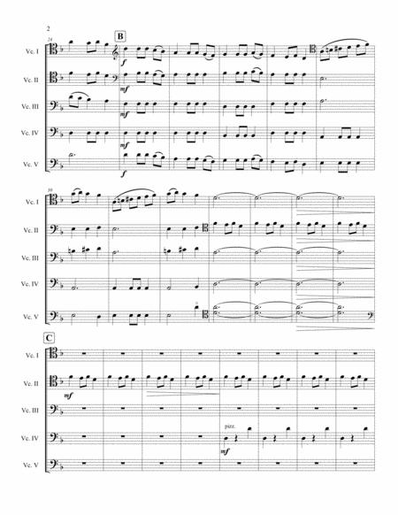 Carol Of The Bells For Five Cellos Page 2