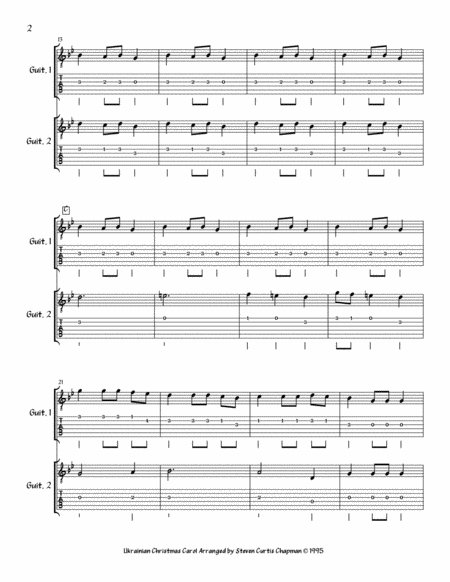 Carol Of The Bells For Guitar Duet Page 2