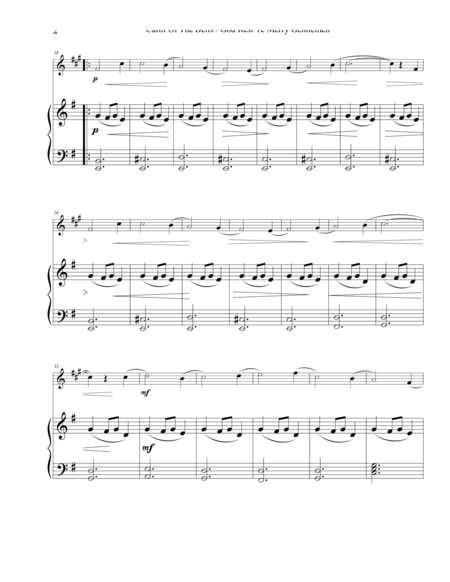 Carol Of The Bells God Rest Ye Merry Gentlemen Bass Clarinet Page 2