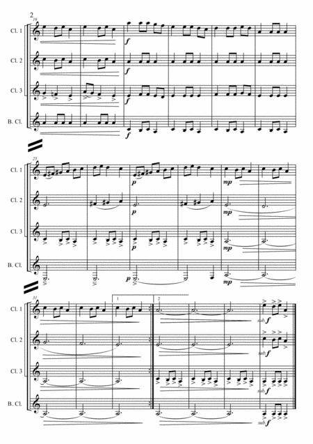 Carol Of The Bells Shchedryk Ukrainian Christmas Carol Arr For Clarinet Quartet Page 2