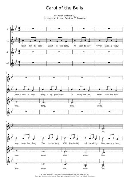 Carol Of The Bells Ssaa Page 2