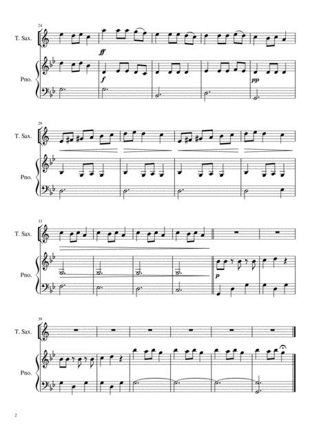 Carol Of The Bells Tenor Saxophone Solo Page 2