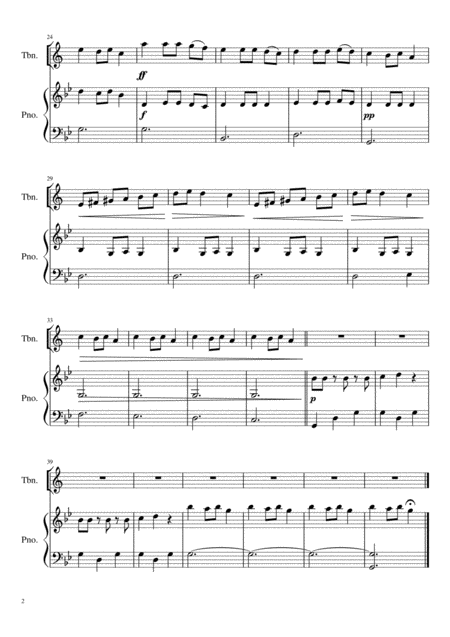 Carol Of The Bells Trombone Treble Clef Solo Page 2