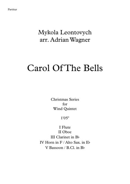 Carol Of The Bells Wind Quintet Arr Adrian Wagner Page 2