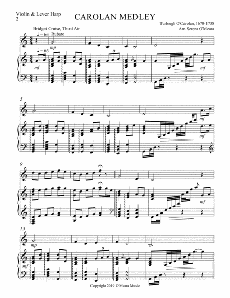 Carolan Medley For Violin And Lever Harp Page 2