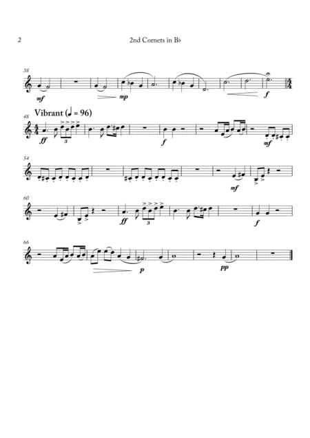 Carson Cooman Pittsburgh Rhapsody 2008 For Brass Band 2nd Cornet Part Page 2