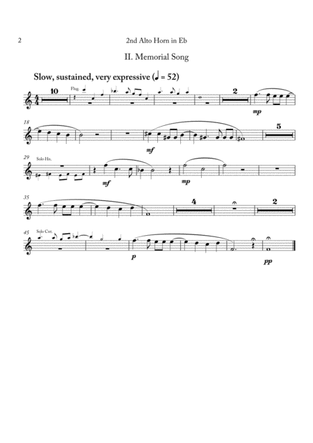 Carson Cooman Pittsburgh Rhapsody 2008 For Brass Band 2nd Eb Alto Horn Part Page 2