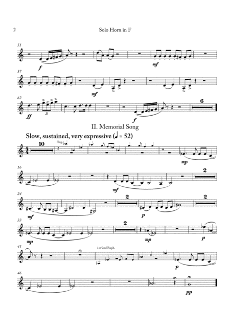 Carson Cooman Pittsburgh Rhapsody 2008 For Brass Band Solo F Horn Part Page 2