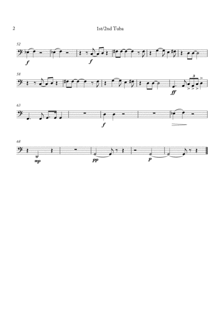 Carson Cooman Pittsburgh Rhapsody 2008 For Brass Band Tuba 1 2 Part Page 2