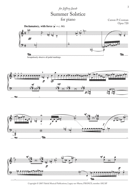 Carson Cooman Summer Solstice For Piano Page 2