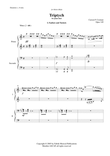 Carson Cooman Triptych For Piano 4 Hands Page 2