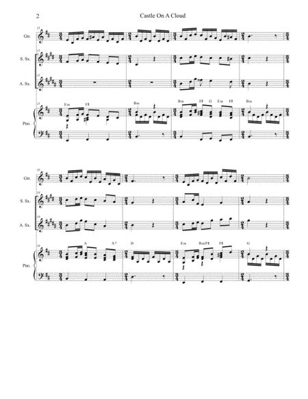 Castle On A Cloud Duet For Soprano And Alto Saxophone Page 2