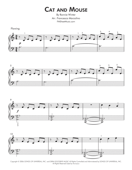 Cat And Mouse Intermediate Piano Page 2