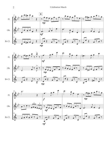 Celebration March Flute Oboe Clarinet Page 2