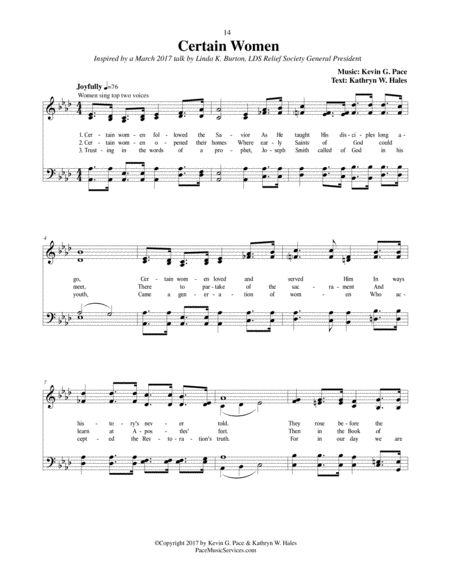 Certain Women An Original Hymn For Satb Voices Page 2