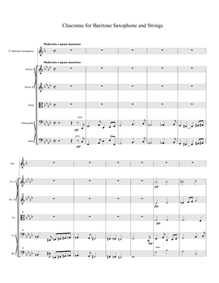 Chaconne For Baritone Saxophone And Strings Page 2