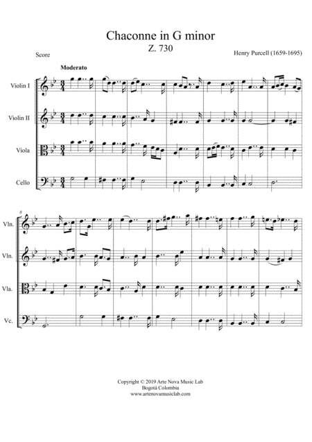 Chaconne In G Minor For Strings Page 2