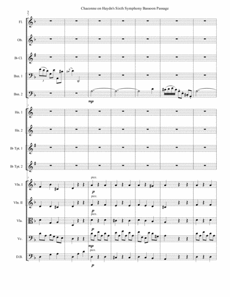 Chaconne On Haydns Sixth Symphony Bassoon Passage For Two Bassoons And Chamber Orchestra Page 2