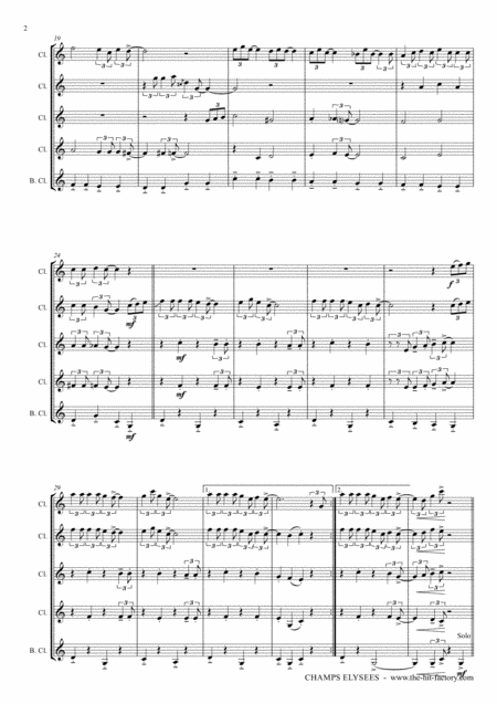 Champs Elysees Zaz Clarinet Quintet Page 2
