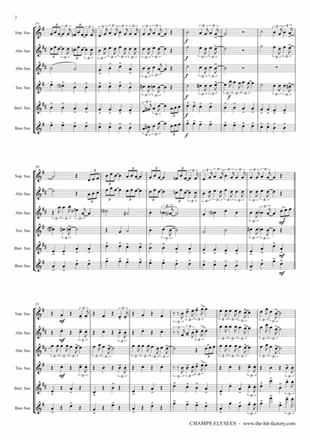 Champs Elysees Zaz Saxophone Quartet Page 2