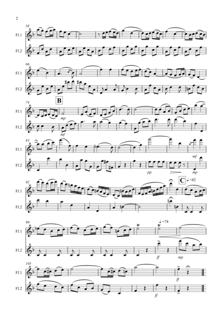 Chanson De Matin For Flute Duet Page 2