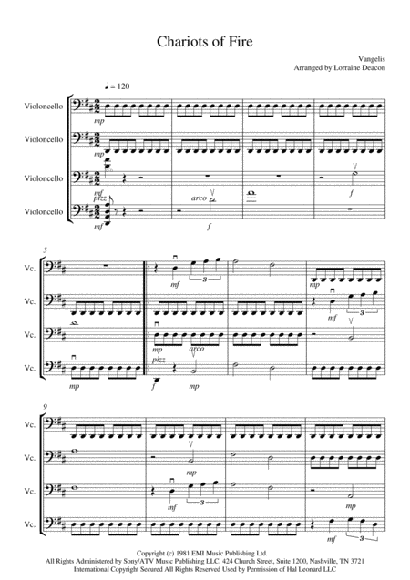 Chariots Of Fire Cello Quartet Page 2