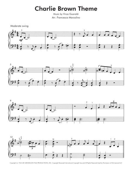 Charlie Brown Theme Easy Piano Page 2