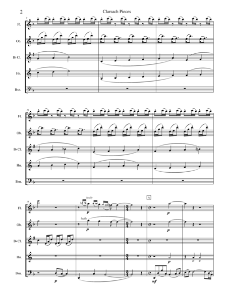 Charsach Pieces For Woodwind Quintet Page 2