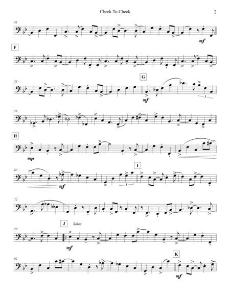 Cheek To Cheek Bass Page 2