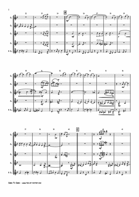 Cheek To Cheek Fred Astaire Clarinet Quintet Page 2