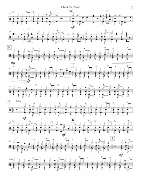 Cheek To Cheek Strings Drum Set Page 2