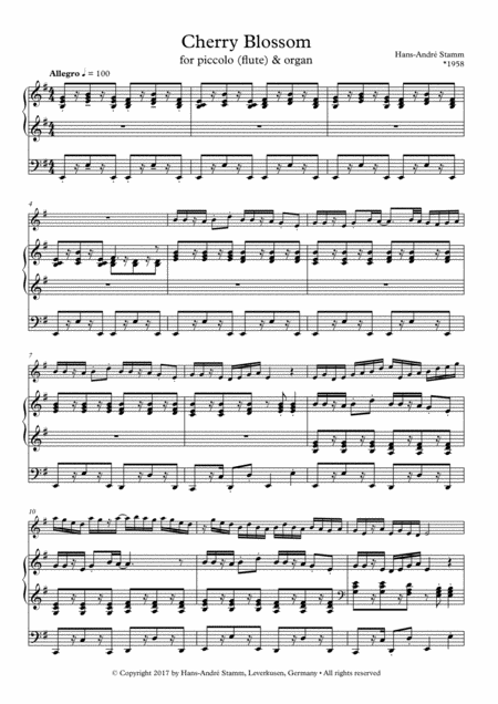 Cherry Blossom For Flute And Organ Page 2