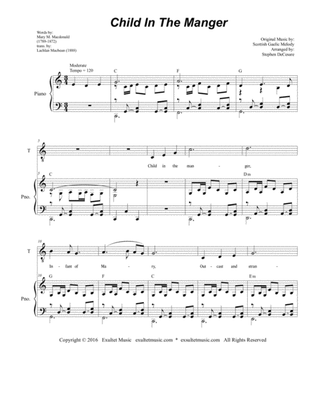 Child In The Manger Duet For Soprano And Tenor Solo Page 2