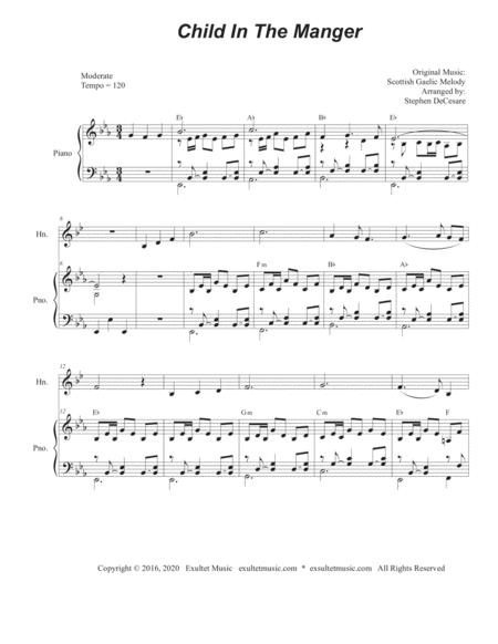 Child In The Manger French Horn Solo And Piano Page 2