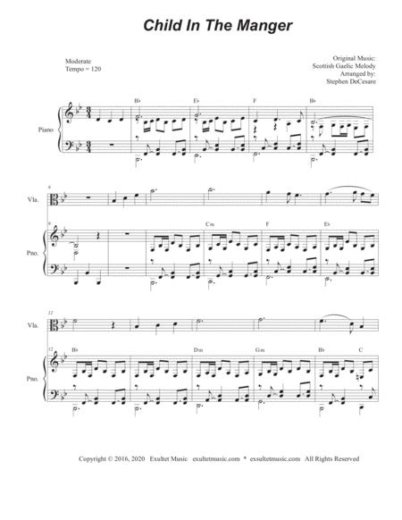 Child In The Manger Viola Solo And Piano Page 2