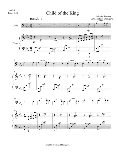Child Of The King Cello Page 2